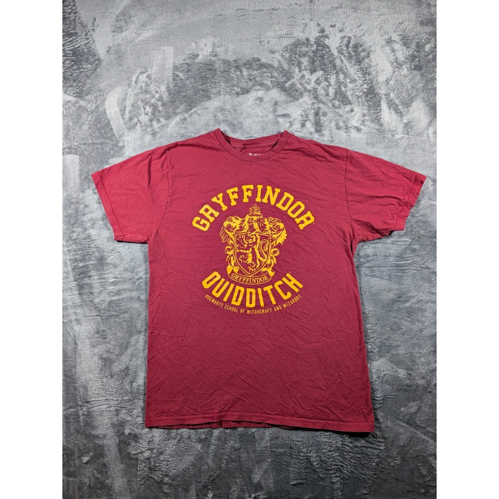 Harry Potter Gryffindor Quidditch Graphic T-Shirt Maroon Red Mens Large L